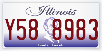 IL license plate Y588983
