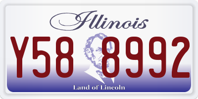 IL license plate Y588992
