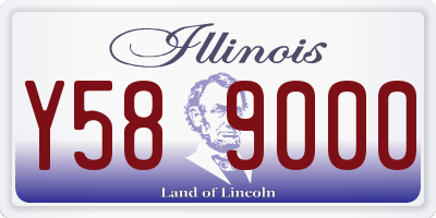 IL license plate Y589000