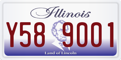 IL license plate Y589001