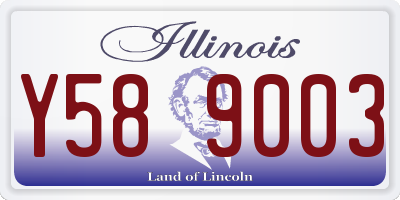 IL license plate Y589003