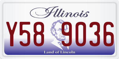 IL license plate Y589036