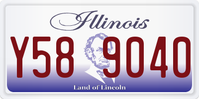 IL license plate Y589040