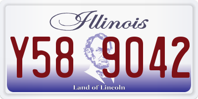 IL license plate Y589042