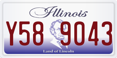 IL license plate Y589043
