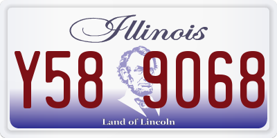 IL license plate Y589068