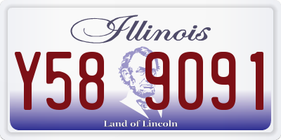 IL license plate Y589091
