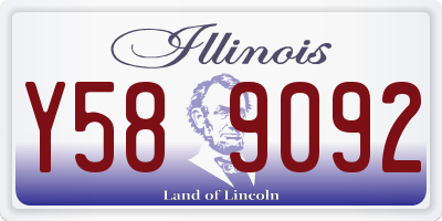 IL license plate Y589092