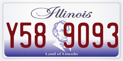 IL license plate Y589093
