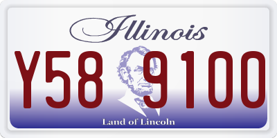 IL license plate Y589100