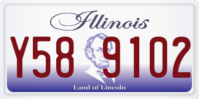 IL license plate Y589102