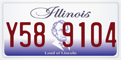 IL license plate Y589104