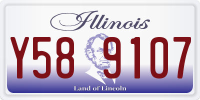 IL license plate Y589107