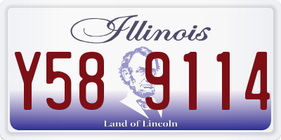 IL license plate Y589114