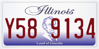 IL license plate Y589134