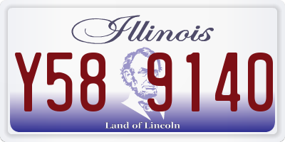 IL license plate Y589140