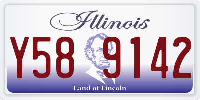 IL license plate Y589142