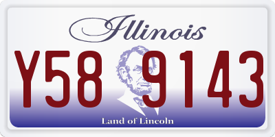 IL license plate Y589143