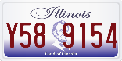 IL license plate Y589154