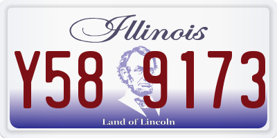 IL license plate Y589173