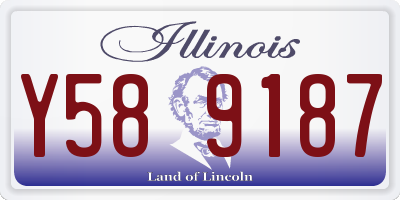 IL license plate Y589187