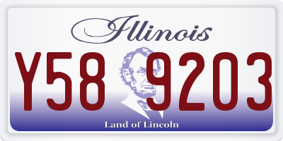 IL license plate Y589203