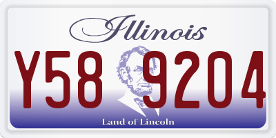 IL license plate Y589204
