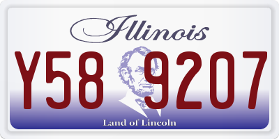 IL license plate Y589207