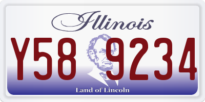 IL license plate Y589234