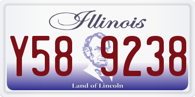 IL license plate Y589238