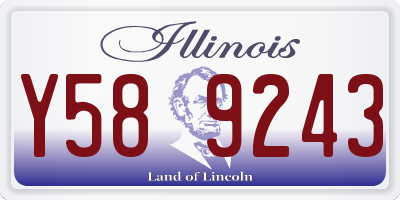 IL license plate Y589243