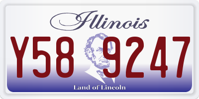 IL license plate Y589247