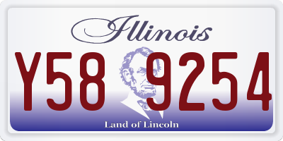 IL license plate Y589254