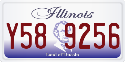 IL license plate Y589256