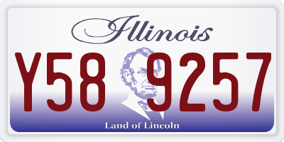 IL license plate Y589257
