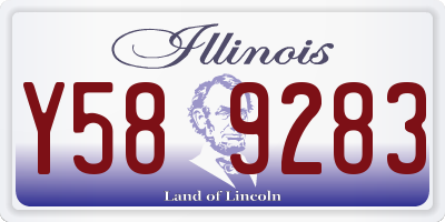 IL license plate Y589283