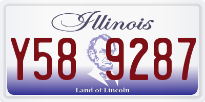 IL license plate Y589287