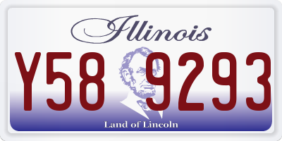 IL license plate Y589293