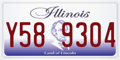 IL license plate Y589304