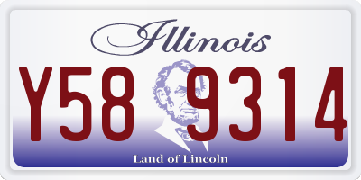 IL license plate Y589314