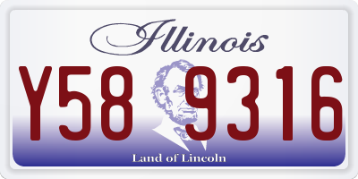 IL license plate Y589316