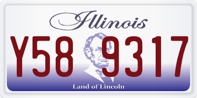 IL license plate Y589317