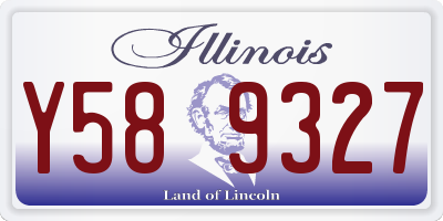 IL license plate Y589327