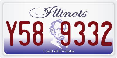 IL license plate Y589332