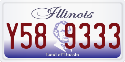 IL license plate Y589333