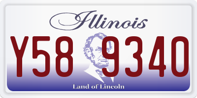 IL license plate Y589340