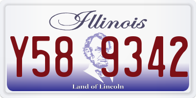 IL license plate Y589342