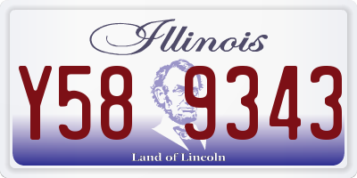IL license plate Y589343