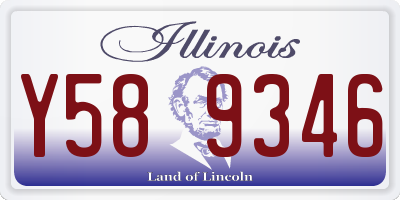 IL license plate Y589346