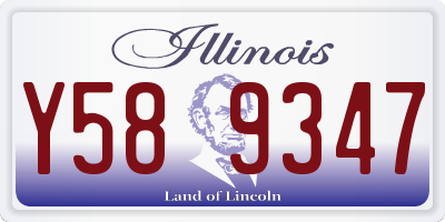 IL license plate Y589347